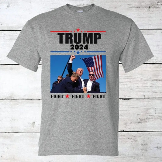 Trump 2024 T-shirt, MAGA, Donald Trump, Trump, Fight, Fist,Keep America First Shirt Hoodie, Sweatshirt | InkThreadWorks.com