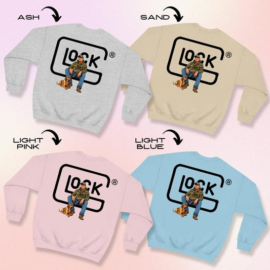 Trump Glock Hoodie, In Glock We Trust Double Sided T-shirt, Glock Trump Crewneck Sweatshirt, Unisex Menswear