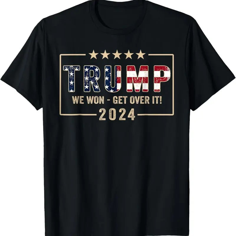 Trump We Won Get Over It 2024 President 47th Of White House T-Shirt Hoodie, Sweatshirt | InkThreadWorks.com
