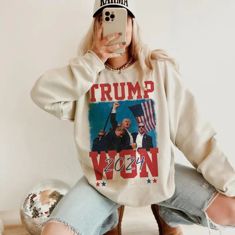 Trump Won 2024 Get Over it, Election Winner President Trump png, America png, Political png, USA Sublimation designs...