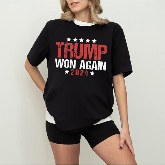 Trump Won Again Shirt, Trump Vance 2024 Shirt, Trump Won 2024 Election Inauguration Graphic Tee, Republican Gift