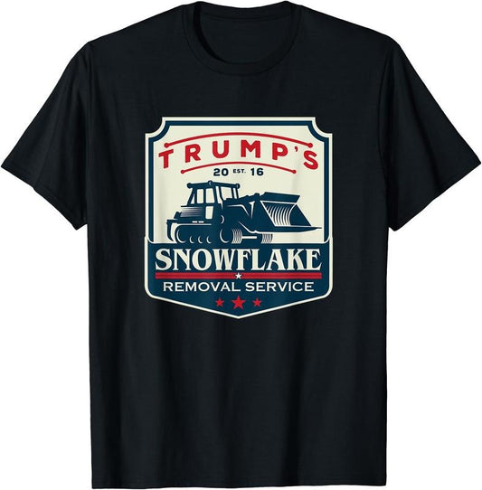 Trump's Snowflake Removal Service - Funny Donald Trump 2024 T-Shirt | Tee for Men & Women | Cotton
