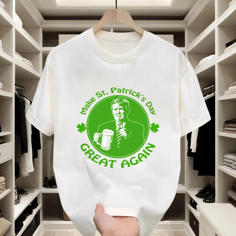 Try This Cozy St. Patrick's Day Graphic Tee! Soft Fabric, Perfect for All - day Wear at Festivals