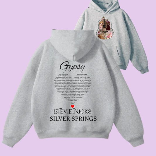 Stevie Nick Hoodie/Sweatshirt/Tshirt 2 SIDES, Music Lover Shirt, Gift For Stevie Fan, Stevie Tour Shirt,Vintage Stevie Nicks Tee Shirt, Unisex Short Sleeve Tee Shirt Cotton Menswear