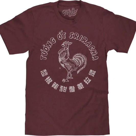 Tuong Ot Sriracha Big and Tall T-shirt - Red Hoodie, Sweatshirt | InkThreadWorks.com