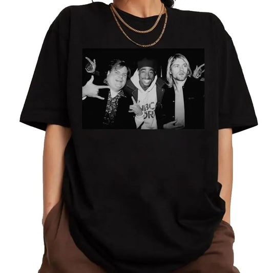 Tupac Shakur Chris Farley and Kurt Cobain Shirt, Vintage Tupac Shakur Shirt, 2Pac 90s Shirt, 2Pac Shakur Shirt, Vintage 90s Bootleg Tupac Shirt, 90s Merch, Hip Hop 90s Shirt, Hip Hop Legends Shirt, Rapper Merch Shirt, 2pac Graphic Tee