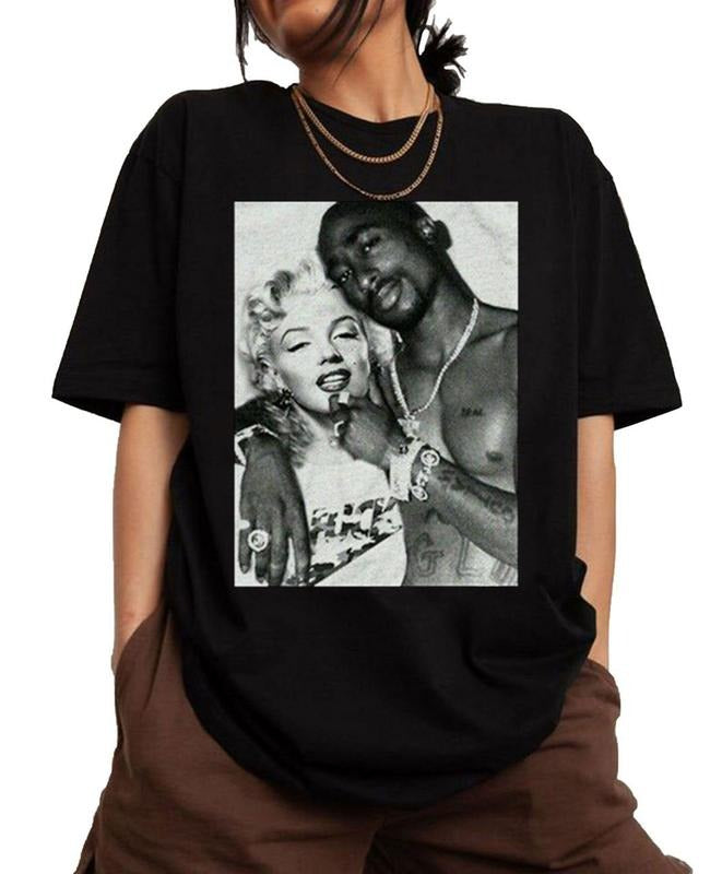 Tupac Shakur Marilyn Monroe Shirt, Vintage Tupac Shakur Shirt, 2Pac 90s Shirt, 2Pac Shakur Shirt, Vintage 90s Bootleg Tupac Shirt, 90s Merch, Hip Hop 90s Legends Shirt, Rapper Merch Shirt, 2pac Graphic Tee