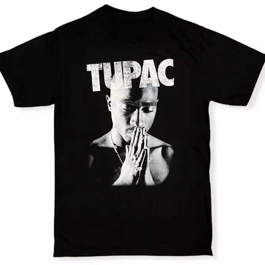 Tupac Shakur Men's Official Licensed 2Pac Prayer Graphic Hip Hop Rap Tee T-Shirt, Gift for Him, Gift For Her, Vintage Y2K, Menswear Top