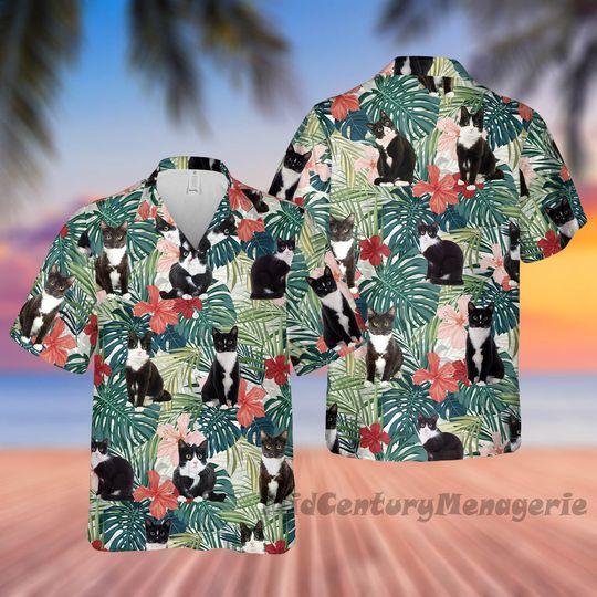 Tuxedo cat hawaiian shirt gift for family and friend 2710207