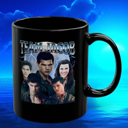 Twilight Saga Mug, Team Jacob Lover's, Jacob Black Fans, Twilight Saga Merch, Coffee Tea Lovers, Gift for her him friend, Twilight Movie cup