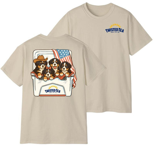 Twisted Tea Dogs Beer Tees, 4th Of July T-Shirt Bernese Mountain T-Shirt, Perfect Beer And Dog Shirt For Men, For Women,...