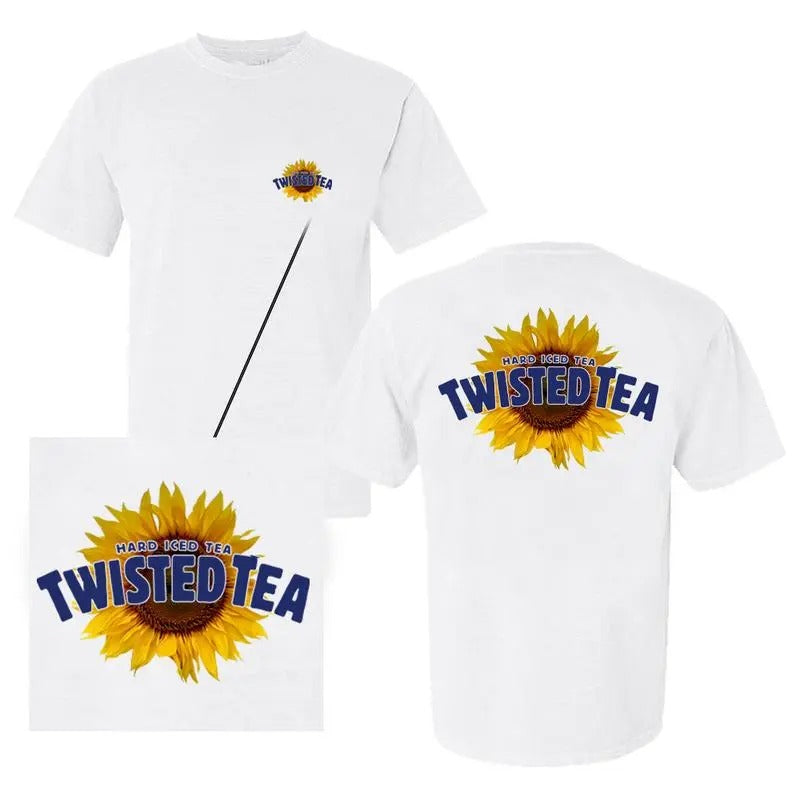 Twisted Tea Sun Flower T-shirt - 2 Side Menswear - Tshirt- Hoodie - Sweater Sweatshirt | InkThreadWorks.com