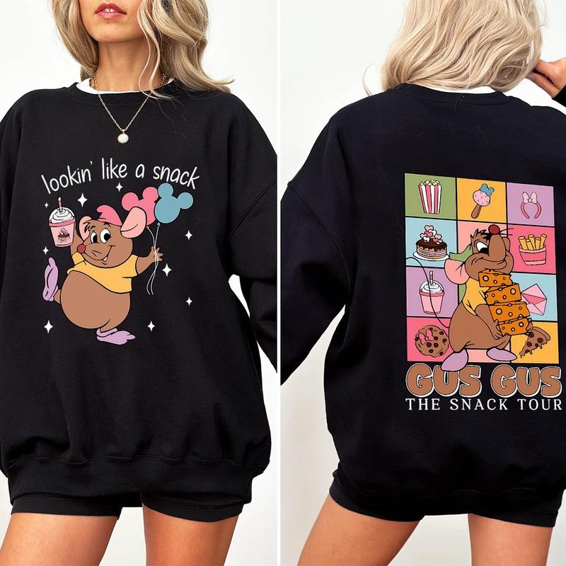 Two Sided Gus Gus Looking Like A Snack Shirt, Gus Mouse The Snack Tour T-shirt, Food Wine Festival 2025