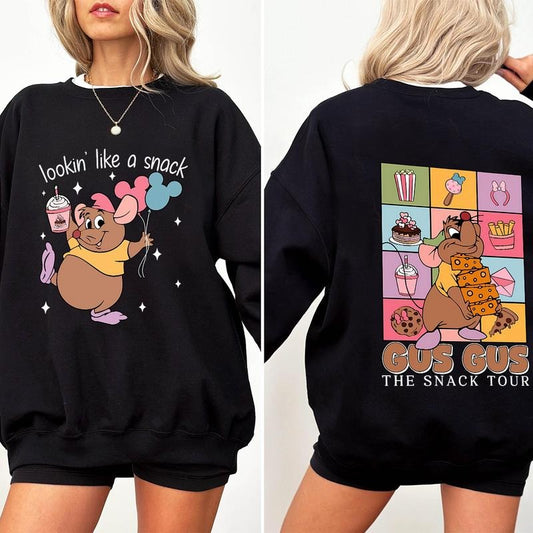 Two Sided Gus Gus Looking Like A Snack Shirt, Gus Mouse The Snack Tour T-shirt, Food Wine Festival 2025