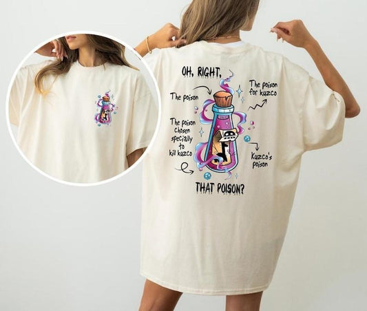 Two Sided Vintage Oh Right That Poison Llama Poison For Catoon Shirt, Family Holiday Trip Shirt, Funny Tee Trending Funny Quote Shirt