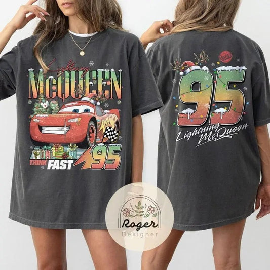 Two-sided Cars Christmas Shirt, McQueen Radiator Spring Cars Land Family Vacation 2024 Hoodie, Sweatshirt