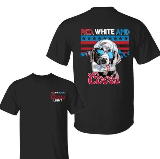 Two-sided Chocolate Labrador Miller Hunting Dog T-shirt, Funny Summer Graphic Tees, Trendy Outdoors Beer Lover Sweatshirt, Unisex Hoodie