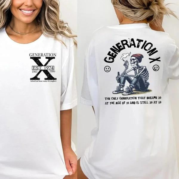 Two-sided Custom Gen X Smoking T-shirt, Proud Member Of The Fck Your Feelings 1965 - 1980 Hoodies, Inspired Funny Saying Sarcasm Quote Sweatshirts, Badass Generation FAFOT Tees