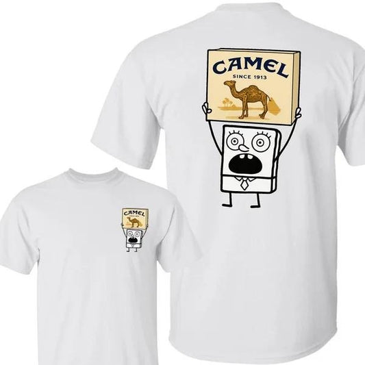 Two-sided Doodlebob Camel Box T-shirt, Funny Summer Graphic Tee, Trendy Outdoors Beer Lover Sweatshirt, Unisex Hoodie