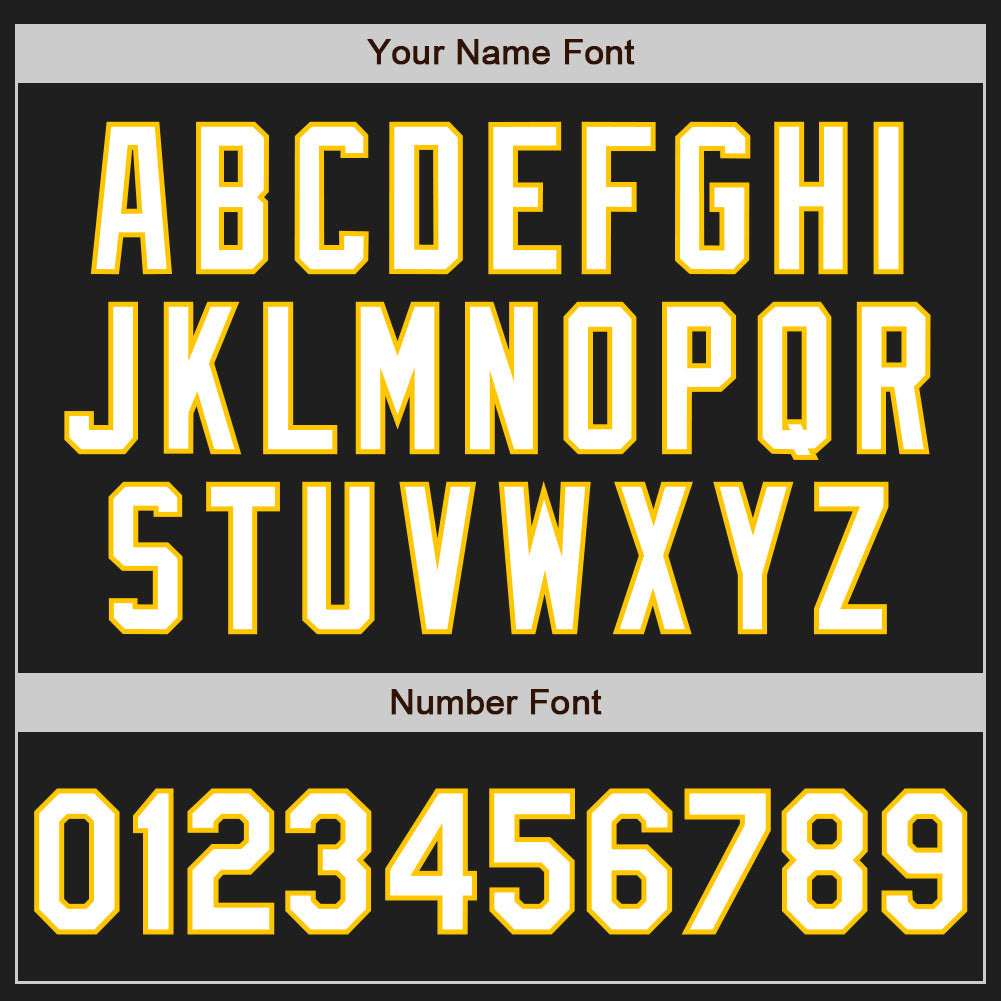Custom Black White Royal-Yellow Two Tone Authentic Baseball Jersey