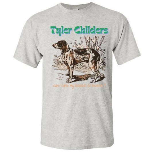 Tyler Childers Can I Take My Hounds to Heaven? Graphic T-Shirt, Casual Unisex T-Shirt for Country Music Enthusiasts Menswear Top