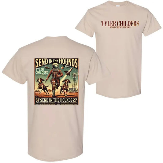 Tyler Childers Send in the Hounds Tour T-Shirt - Iconic Astronaut  Hounds Graphic for Music Fans, Classic Concert Merch Tee Perfect for Everyday Style