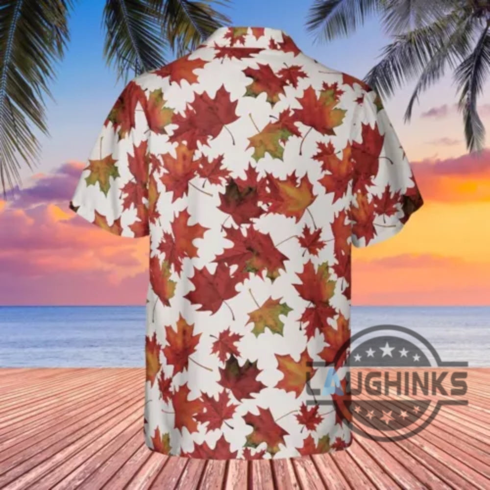Tyler Durden Hawaiian Shirt Maple Leaf Brad Pitt David Finchers Fight Club Aloha Button Up Shirt