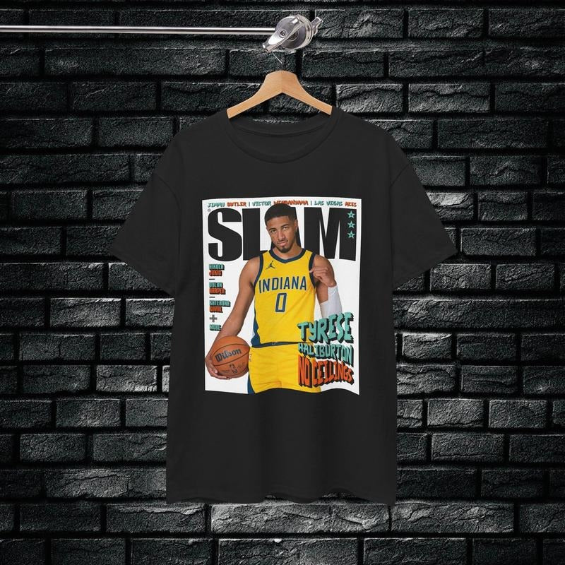 Tyrese Haliburton Slam Tee T-Shirt, Indiana T-Shirt, Basketball Graphic Tee, Vintage Retro Gift, Gift For Fan