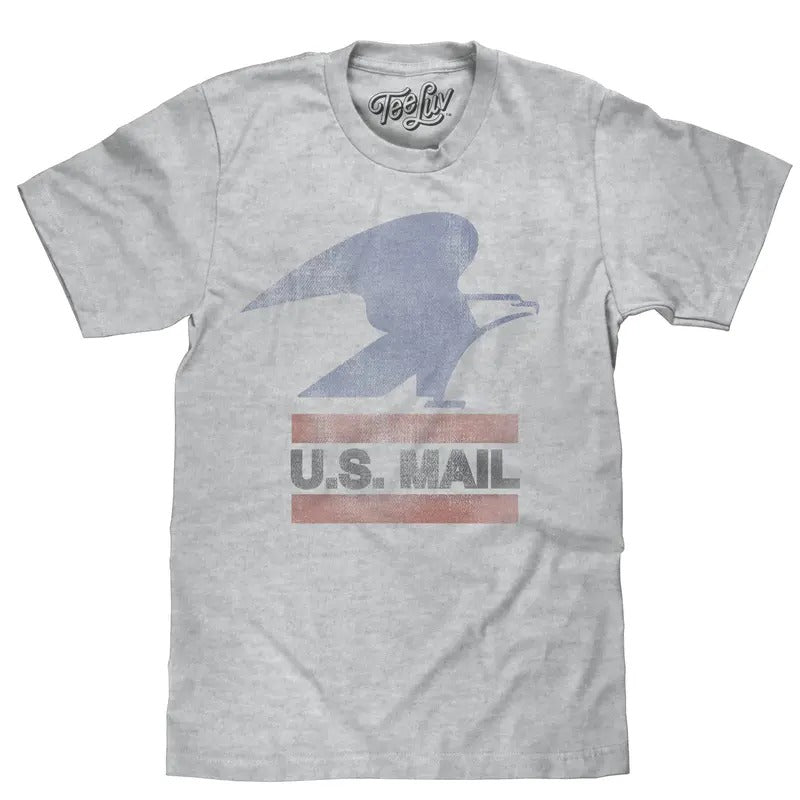 U.S. Mail Eagle Logo T-Shirt - Gray Hoodie, Sweatshirt | InkThreadWorks.com