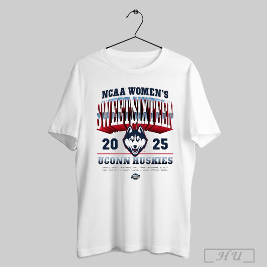 Uconn Huskies Ncaa Womens Sweet Sixteen Streetwear 2025 T Shirt
