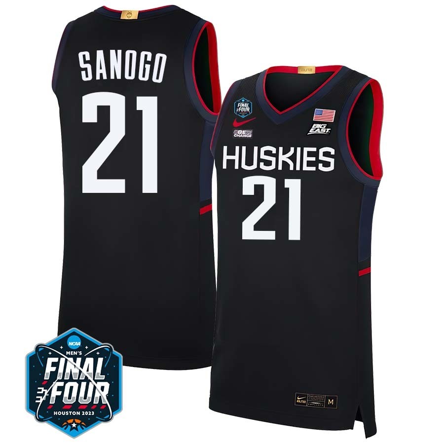 UConn Huskies #21 Adama Sanogo 2023 Final Four College Basketball Limited Jersey – Black