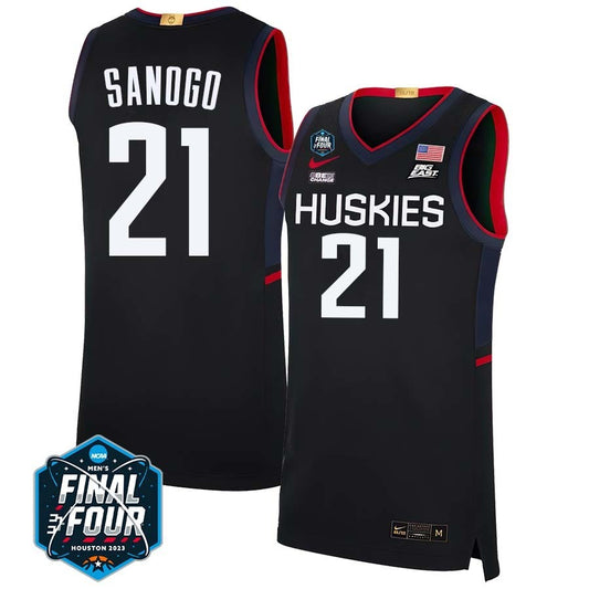 UConn Huskies #21 Adama Sanogo 2023 Final Four College Basketball Limited Jersey – Black
