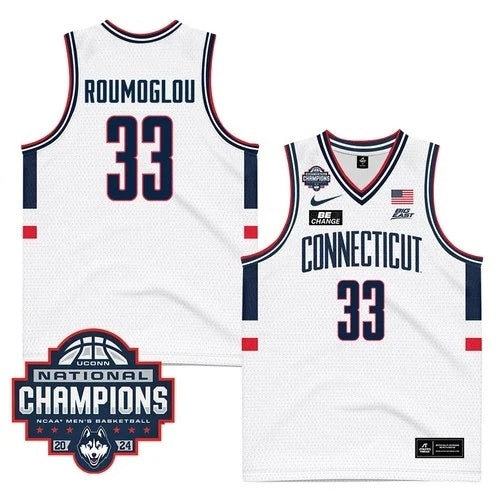 UConn Huskies #33 Apostolos Roumoglou 2024 National Champions Patch