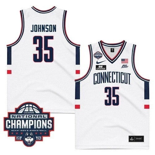 UConn Huskies #35 Samson Johnson 2024 National Champions Patch