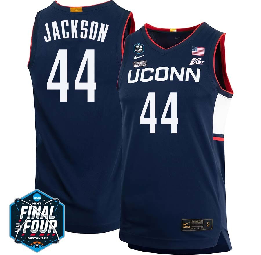 UConn Huskies #44 Andre Jackson 2023 Final Four College Basketball Limited Jersey – Navy