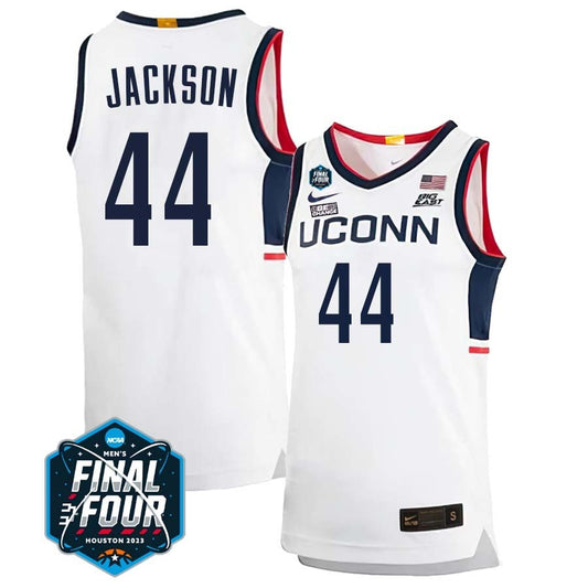 UConn Huskies #44 Andre Jackson 2023 Final Four College Basketball Limited Jersey – White Home