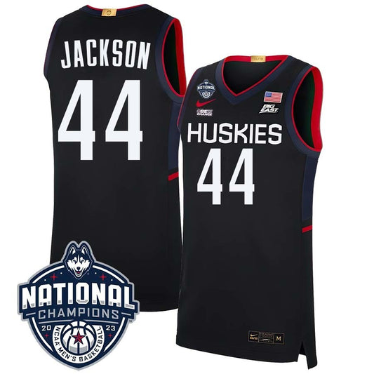 UConn Huskies #44 Andre Jackson 2023 National Champions College Basketball Limited Jersey – Black