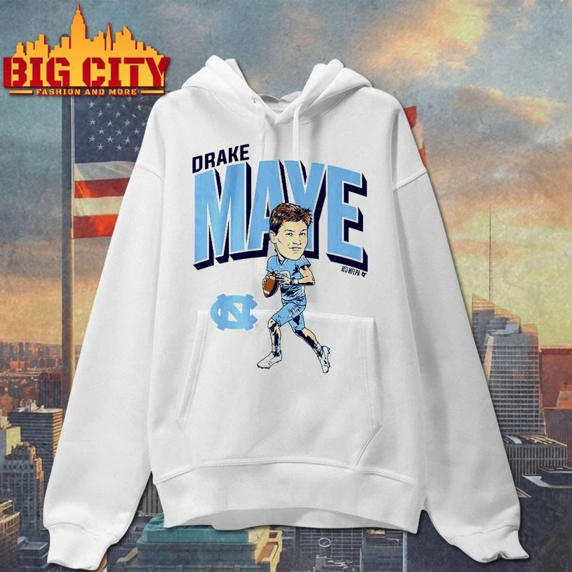 UNC Football Drake Maye Pro Caricature t-shirt