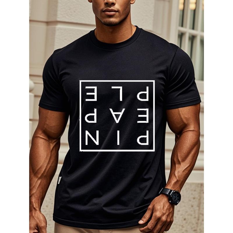 UPSIDE DOWN PINEAPPLE Swinger Tank Top, Pineapple Tank Top, Men's T Shirts, Going Out, Gym-Friendly, Running, Sports Tees For Fitness Enthusiasts, Breathable, Outdoor Adventures, Men's Clothing For Summer Outdoor, T Shirts For Men Graphic Made in USA