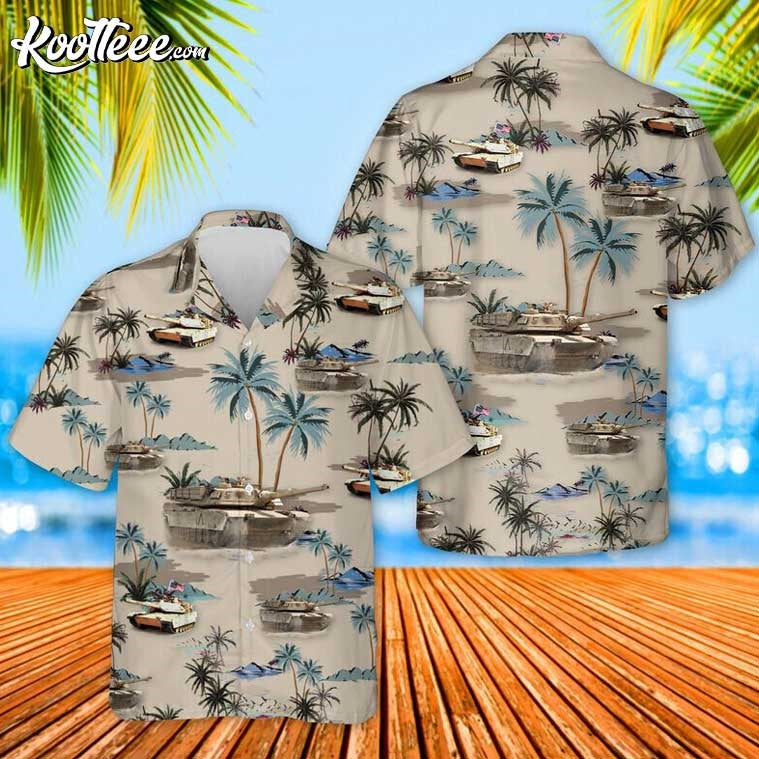 US Army M1A1 Abrams Tank Hawaiian Shirt