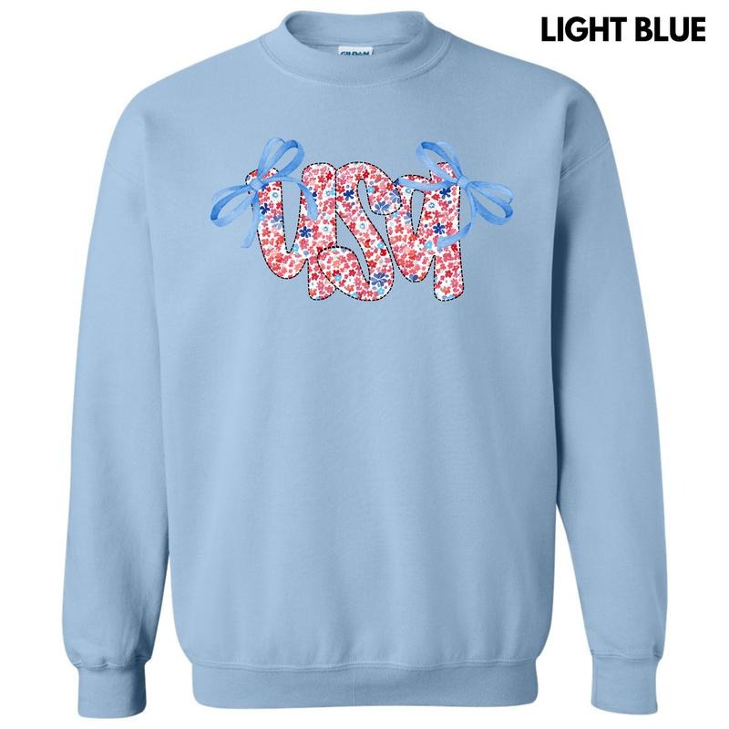 USA Ditzy Floral Sweatshirt 'NLB' T-Shirts, Hoodie | InkThreadWorks.com