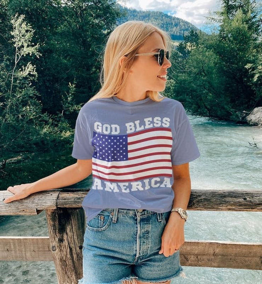 USA Flag Shirt, 4th of July Shirt, Big USA Tshirt, God Bless America Shirt, Christian Shirt, Unisex Shirt Hoodie, Sweatshirt