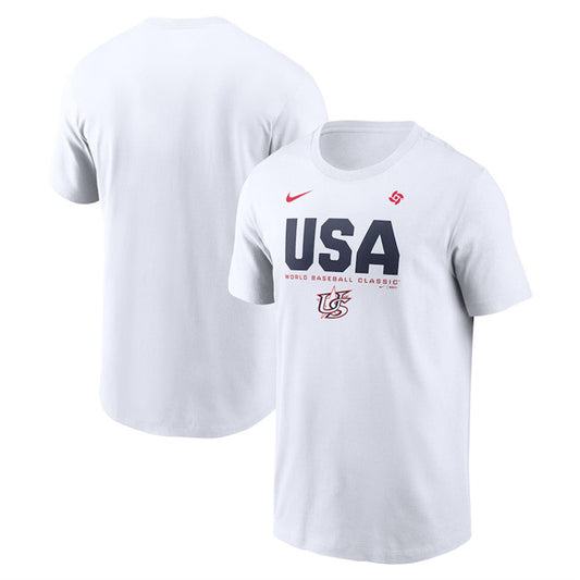 USA Baseball White 2026 World Baseball Classic Icon T-Shirt
