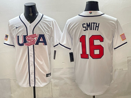 USA Baseball #16 Will Smith White 2026 World Baseball Classic 26 World Cup