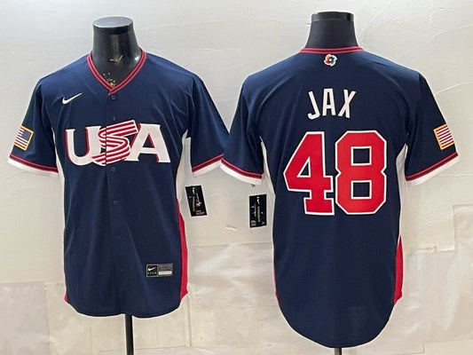 USA Baseball #48 Jax Blue 2026 World Baseball Classic 26 World Cup