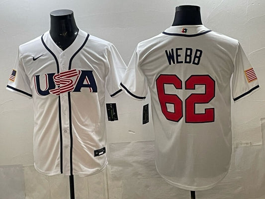 USA Baseball #62 Logan Webb 2026 World Baseball Classic 26 World Cup