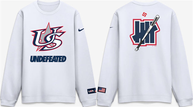 USA Baseball x Undefeated White 2026 World Baseball Classic Club Fleece