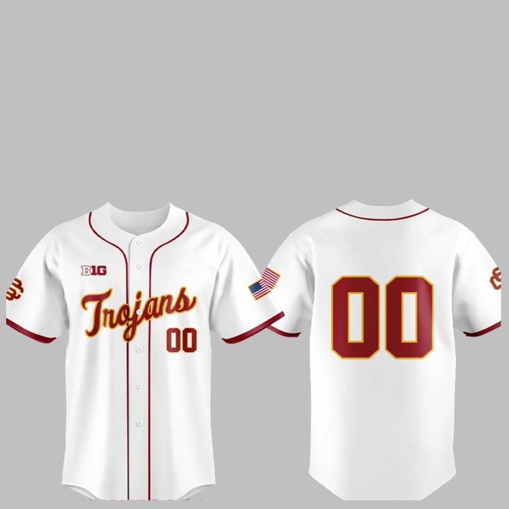 USC Trojans Baseball Classic Script Special Baseball Jersey - Grishko.com