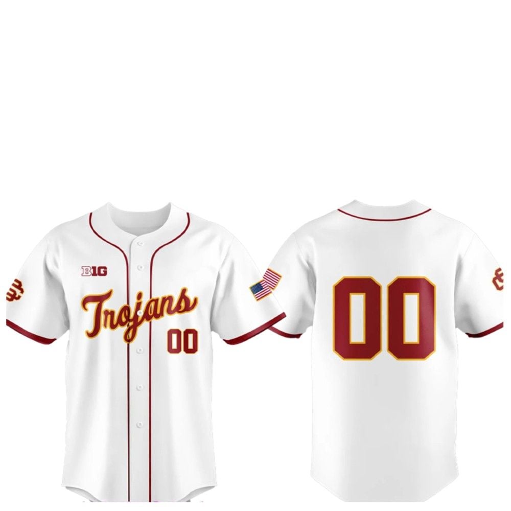 USC Trojans Baseball Classic Script Special Baseball Jersey - Grishko.com