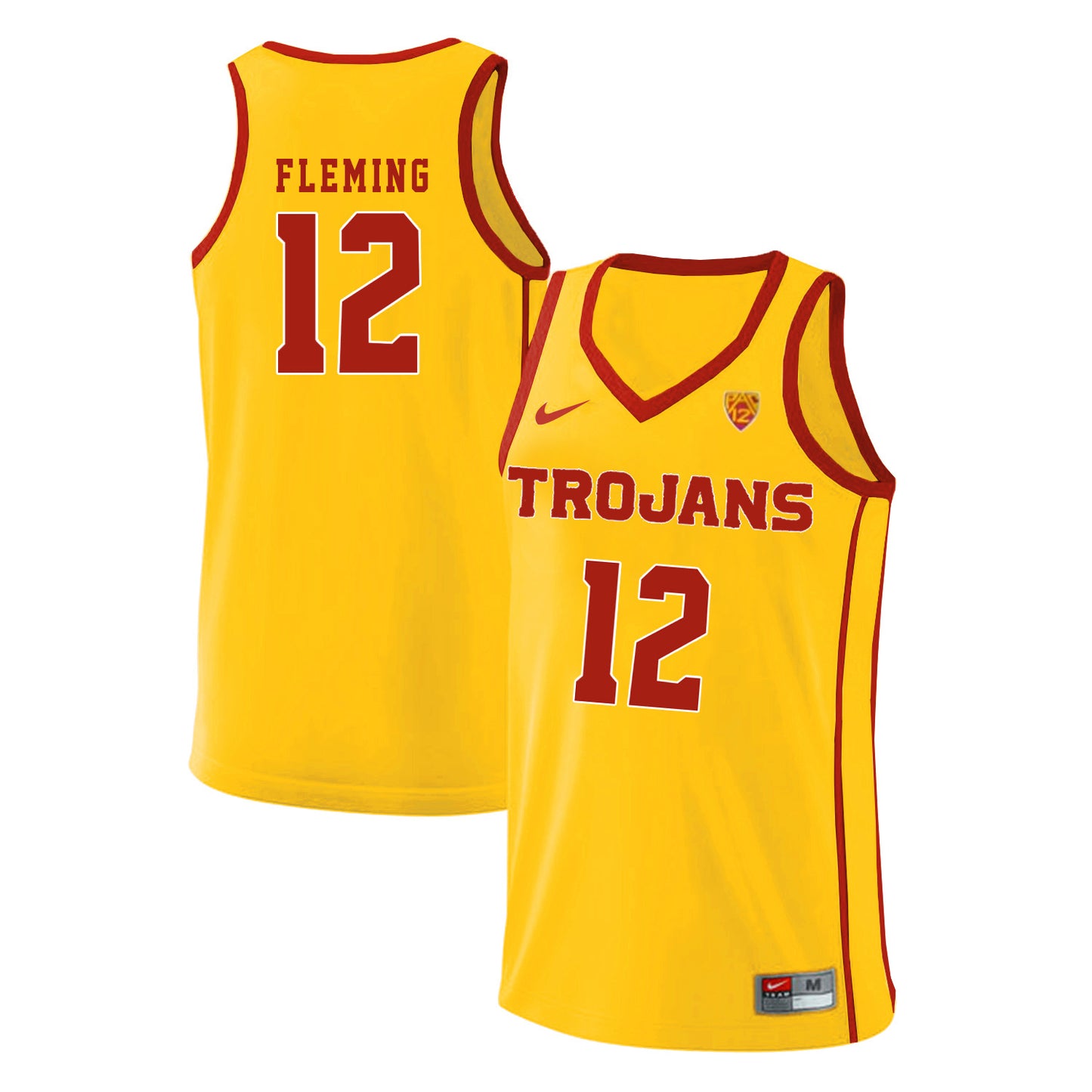 USC Trojans Fleming 12 Yellow Basketball